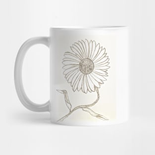 Metric Sunflower Botanical Sketch Mug